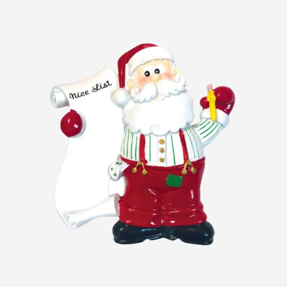 Santa's List Personalized Christmas Ornament