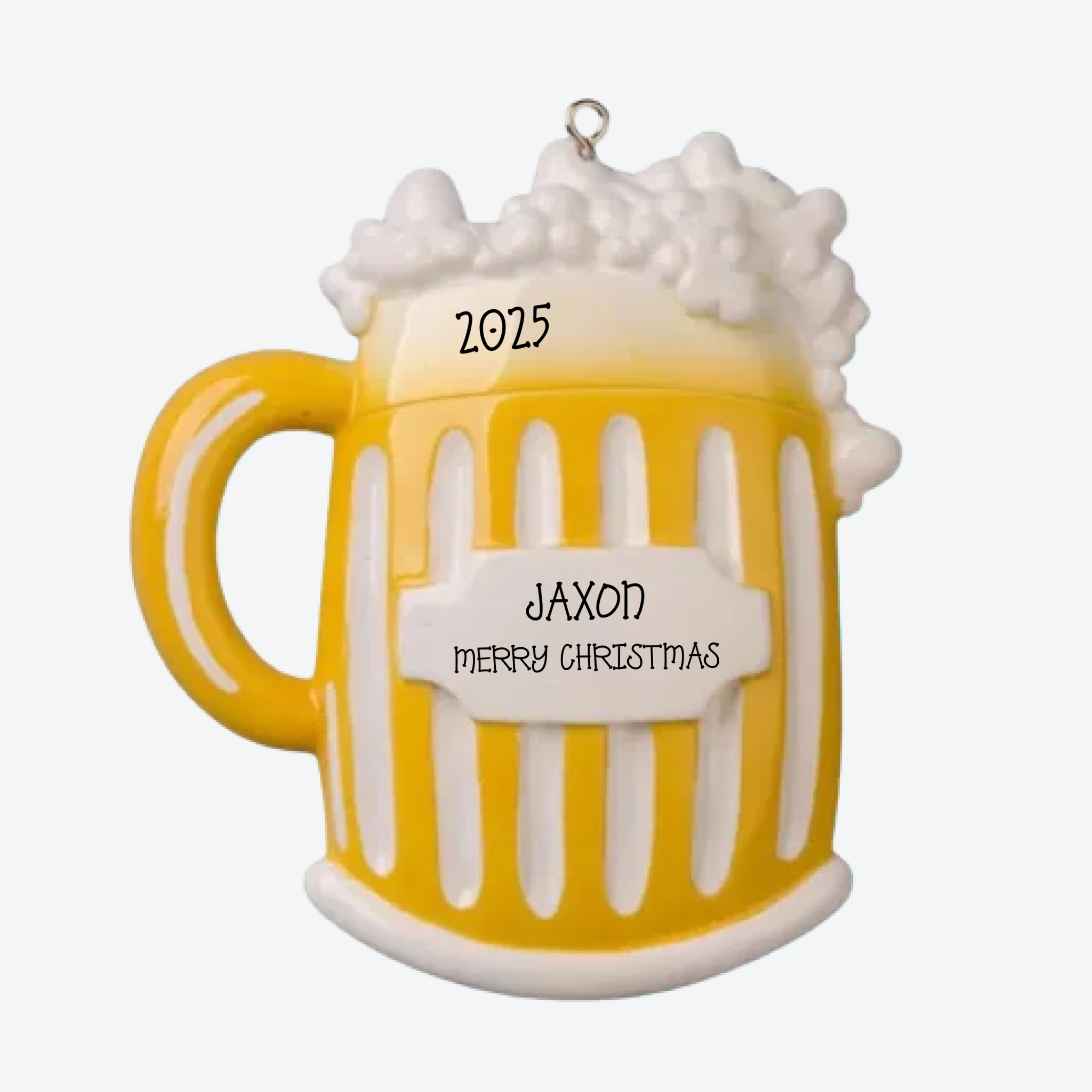 Beer Mug Personalized Christmas Ornament