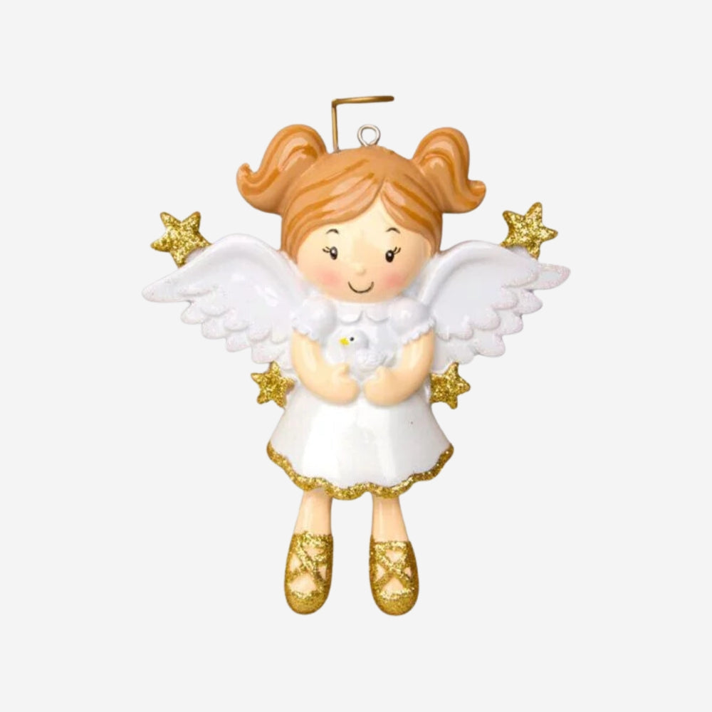 Angel With Dove Personalized Christmas Ornament
