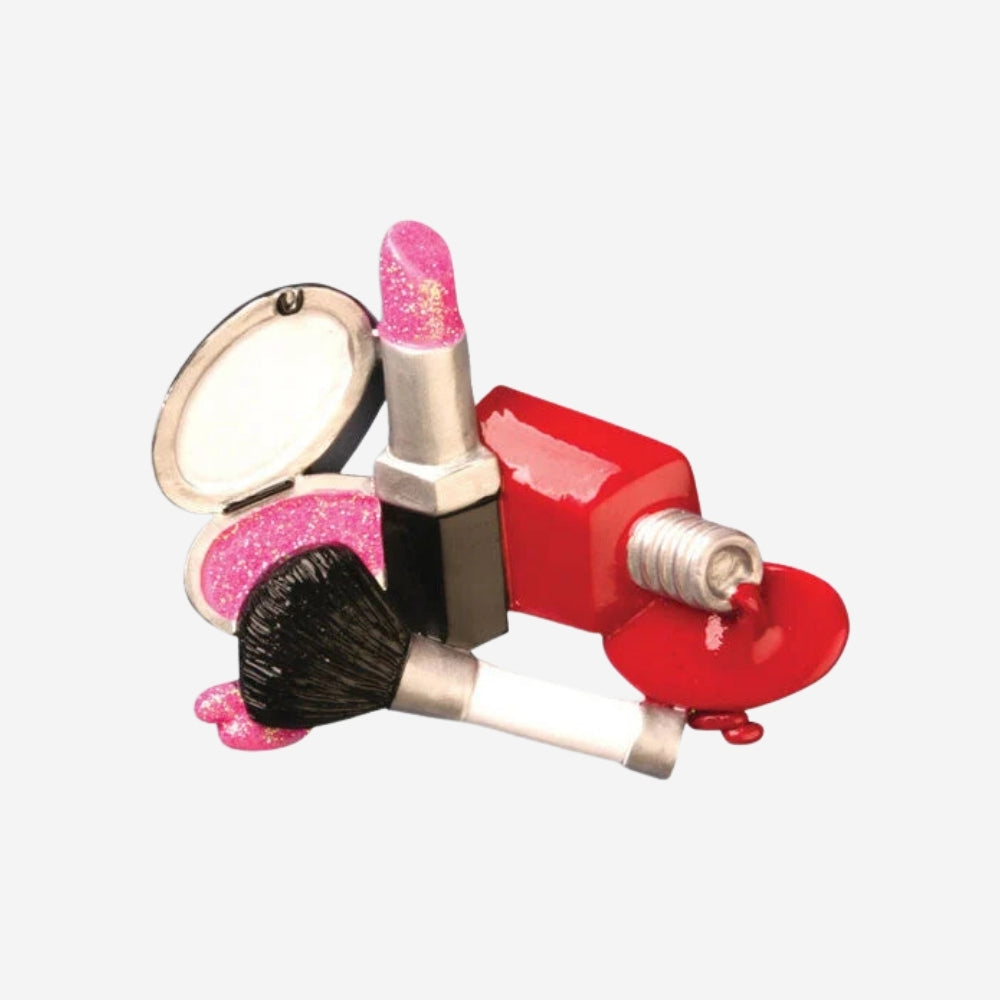 Makeup and Nail Polish Personalized Christmas Ornament