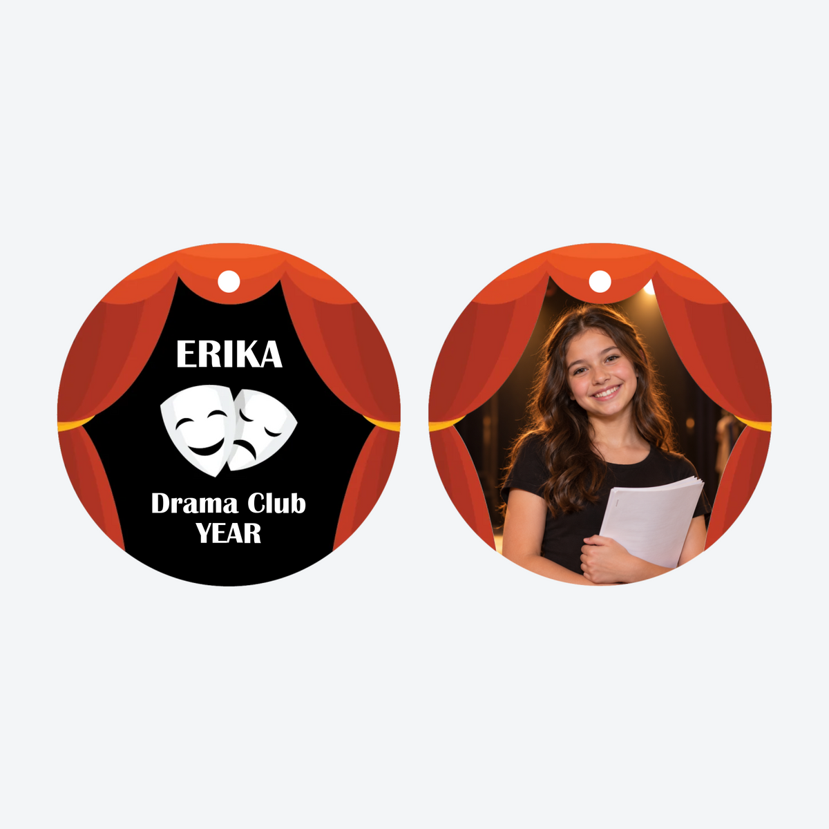 Personalized Drama Club Photo Christmas Ornament