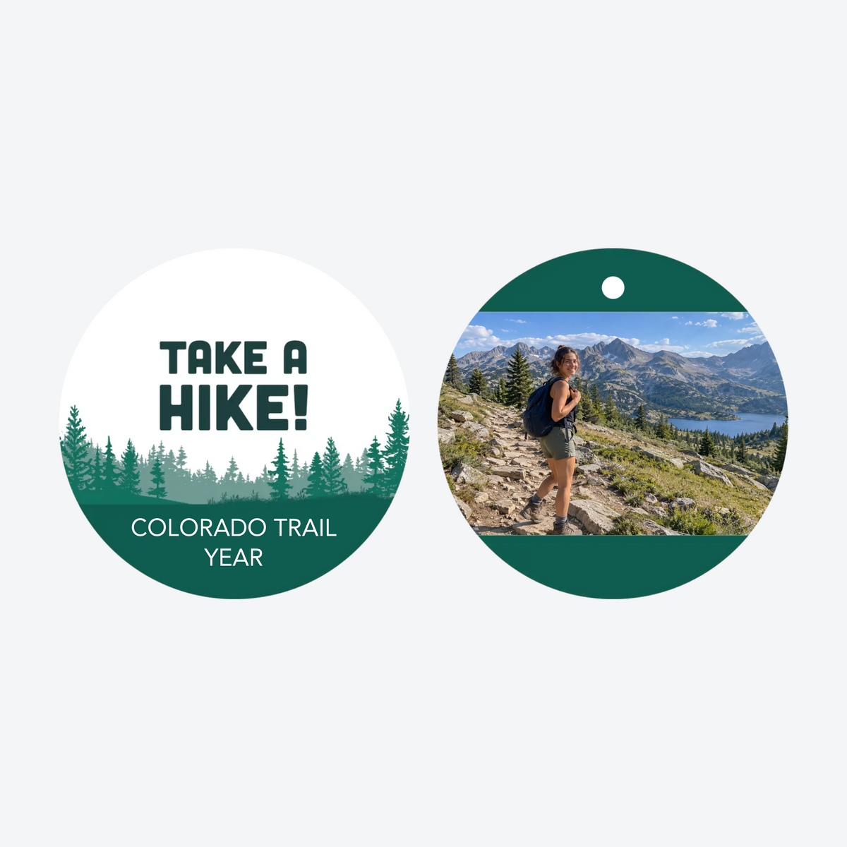 Personalized Take a Hike Photo Christmas Ornament