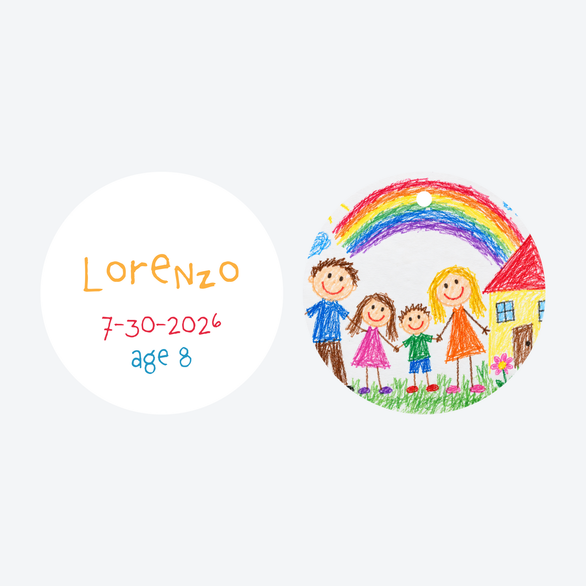 Personalized Artist Photo Christmas Ornament
