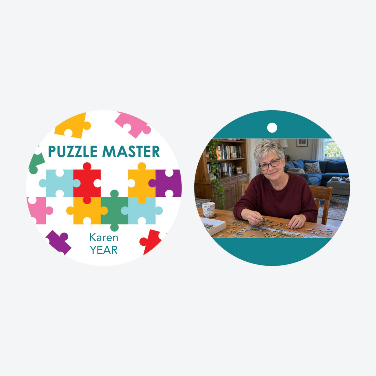 Personalized Puzzle Photo Christmas Ornament