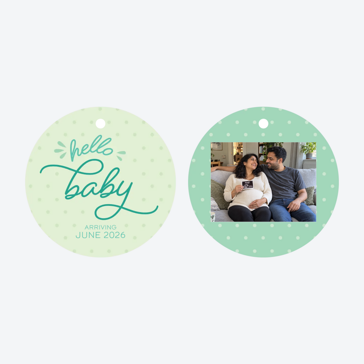 Personalized Sonogram Photo Christmas Ornament