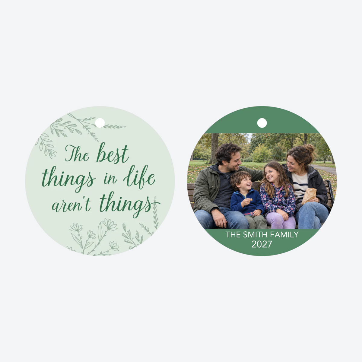 Personalized Best Things in Life Photo Christmas Ornament