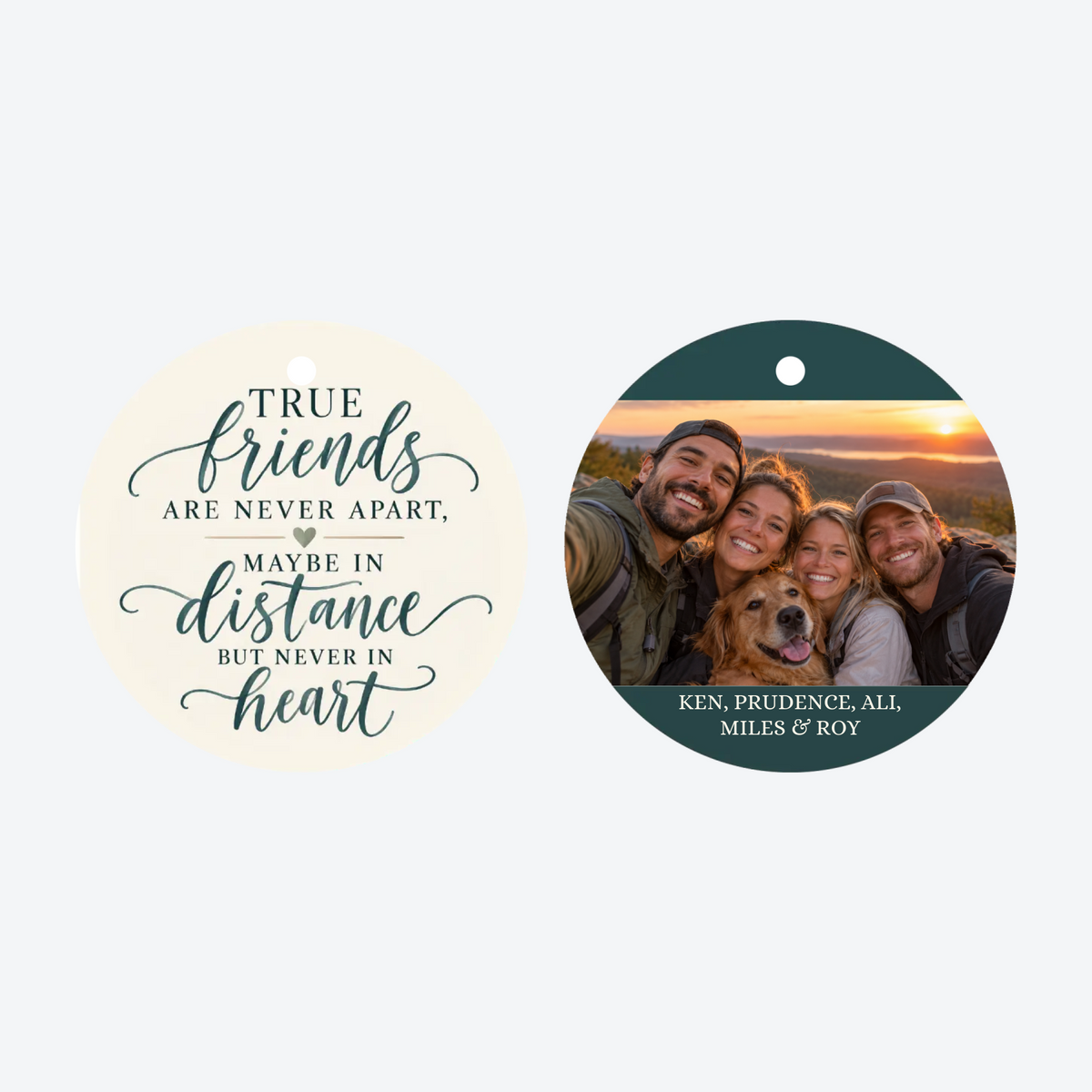 Personalized Friends Photo Christmas Ornament