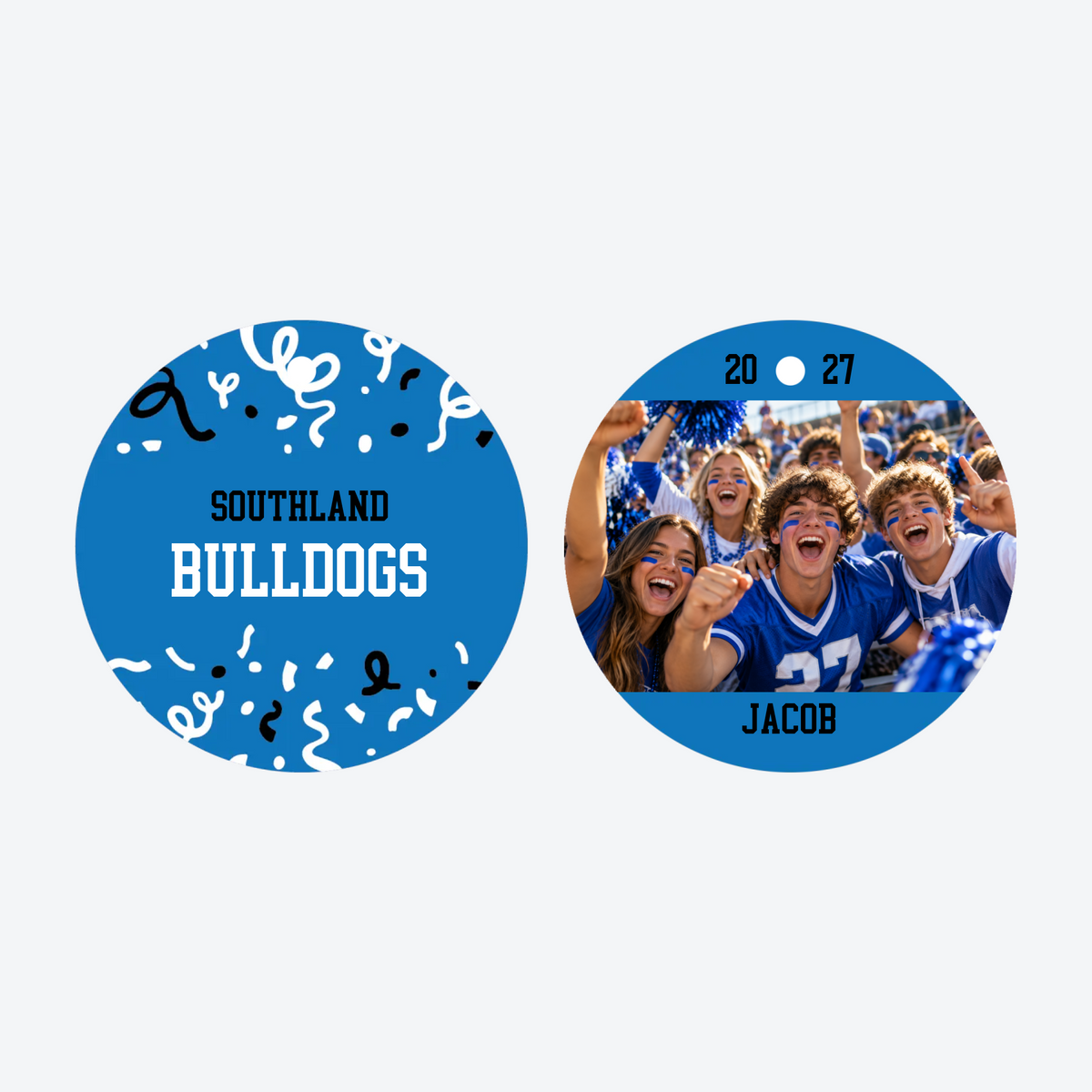 Personalized School Spirit Photo Christmas Ornament
