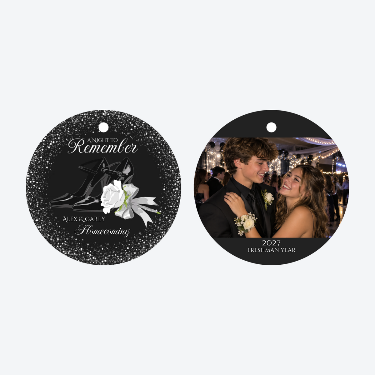 Personalized Homecoming Dance Photo Christmas Ornament