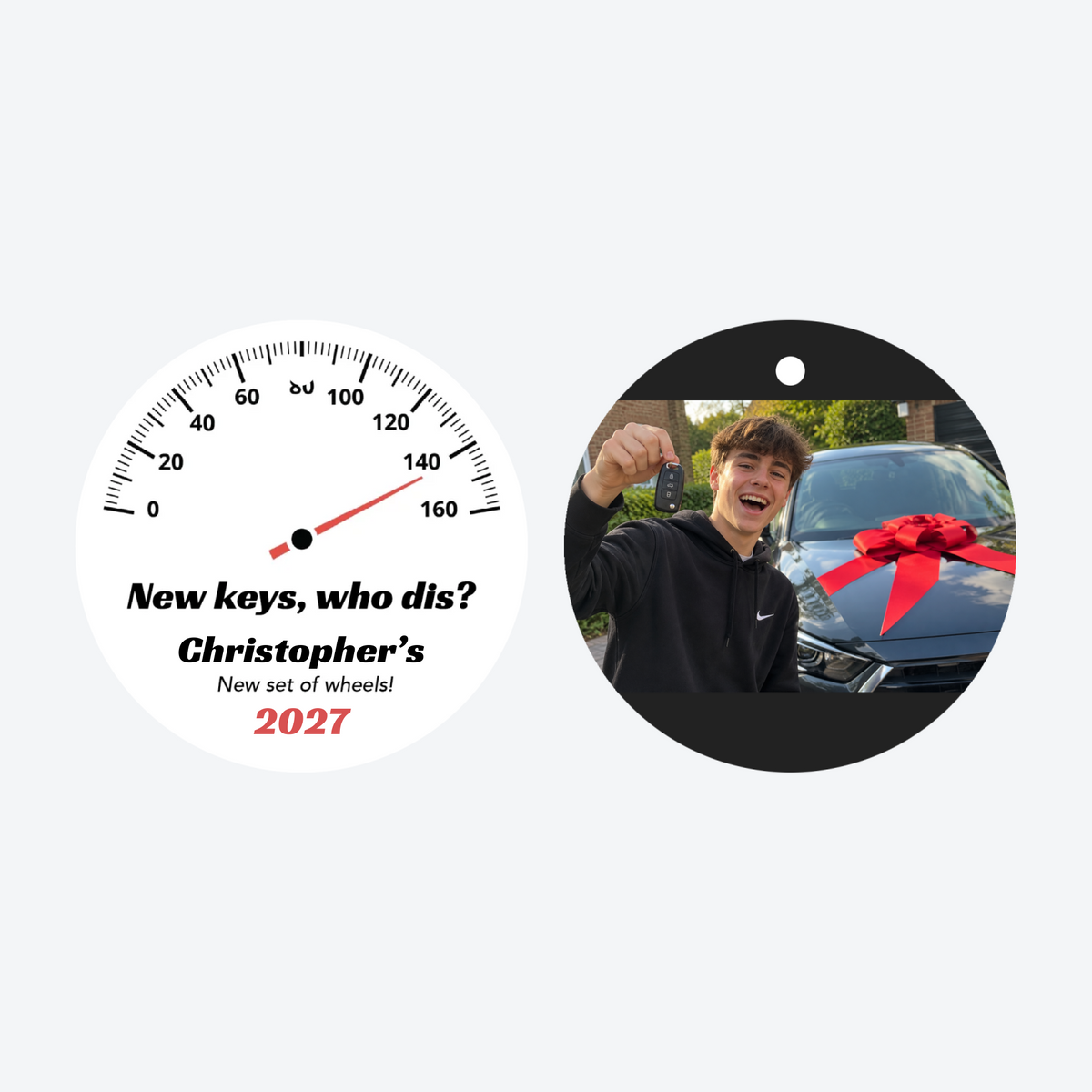 Personalized New Car Photo Christmas Ornament