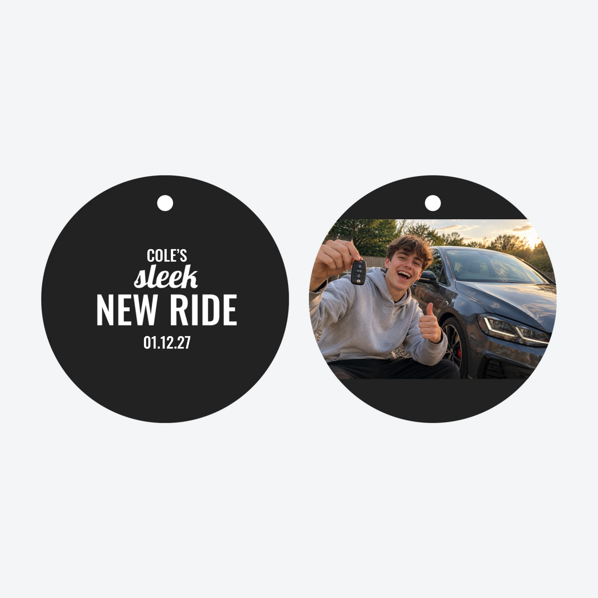 Personalized New Ride Photo Christmas Ornament
