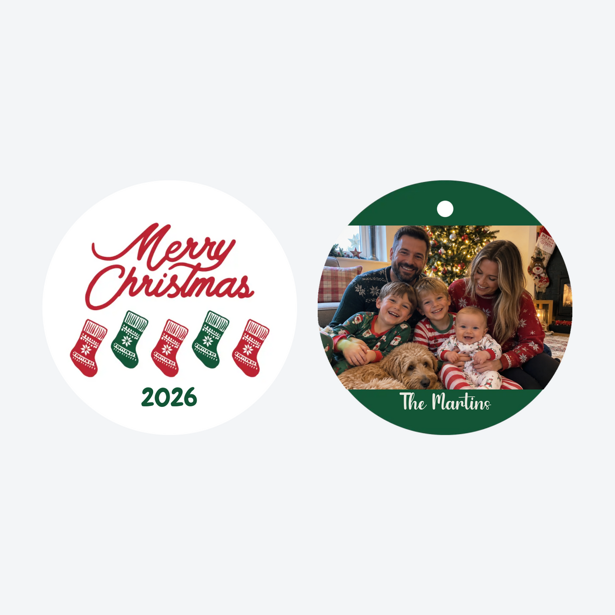Personalized Christmas Traditions Photo Ornament