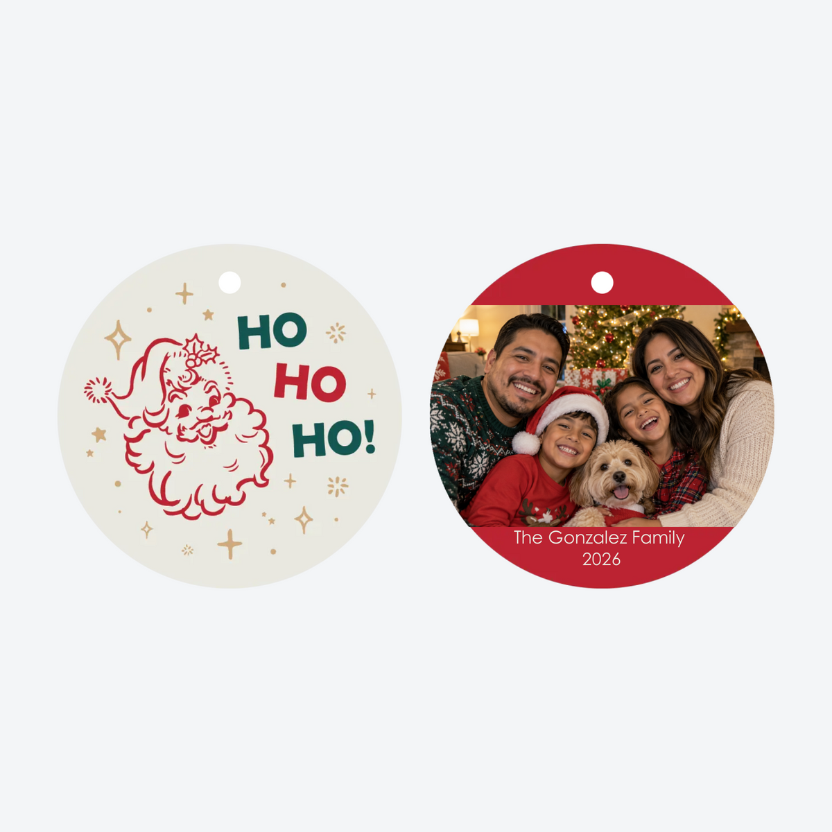 Personalized Classic Photo Christmas Ornament