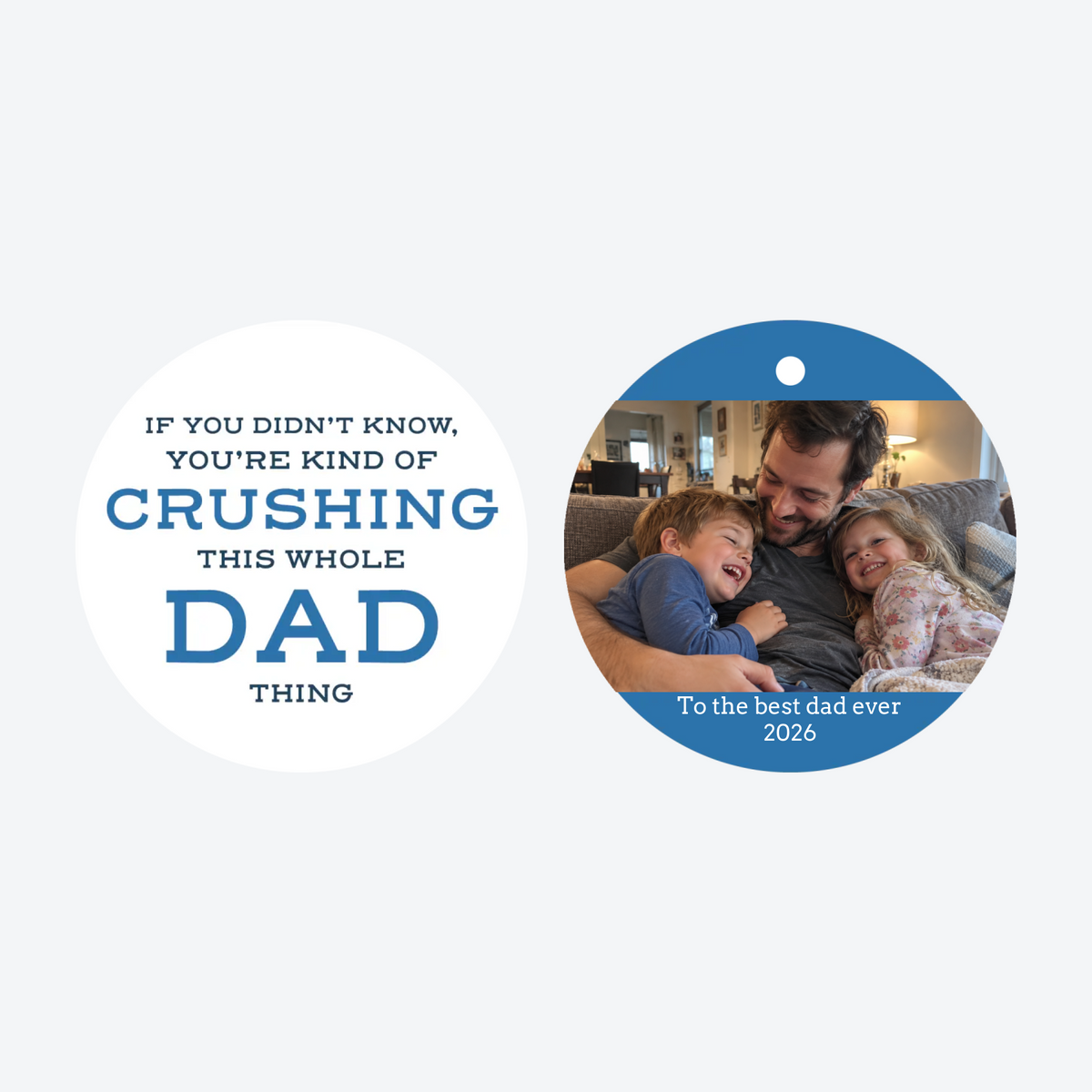 Personalized Crushing It Dad Photo Christmas Ornament
