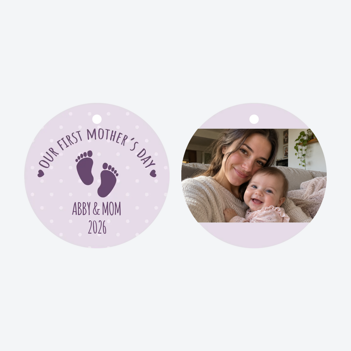 Personalized Mother's Day Photo Christmas Ornament