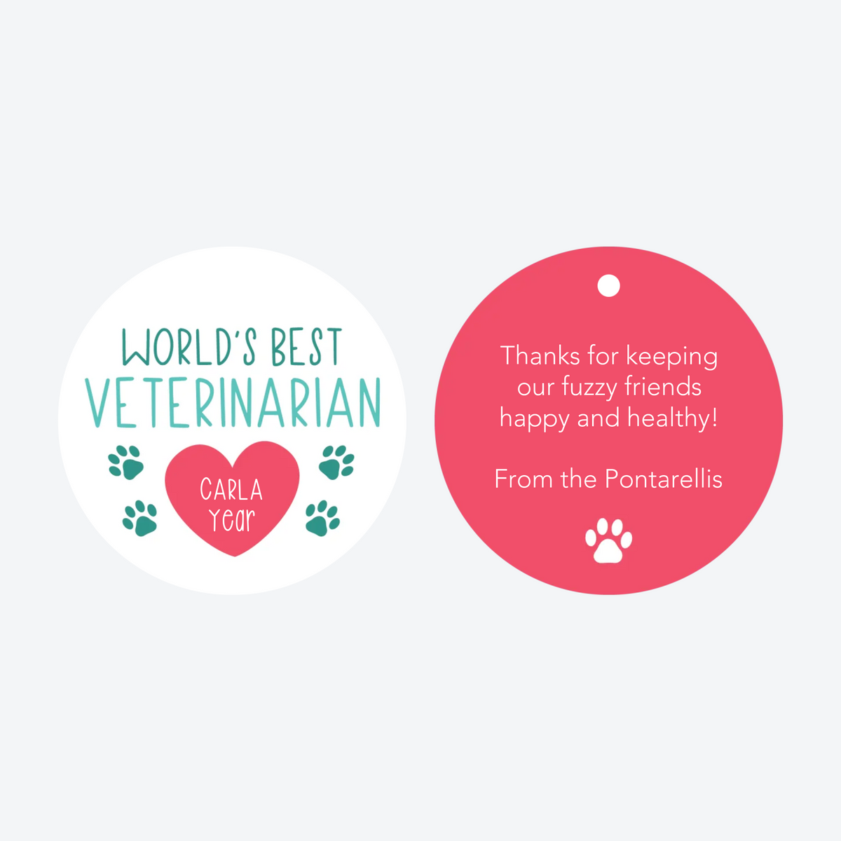 Personalized World's Best Vet Christmas Ornament
