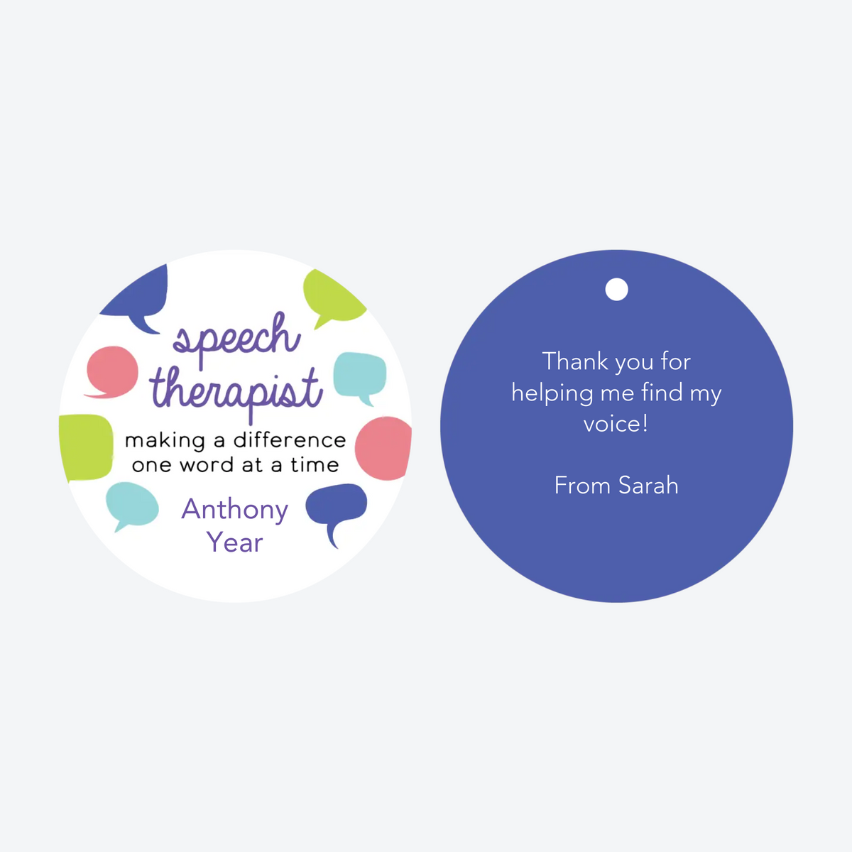 Personalized Speech Therapist Christmas Ornament
