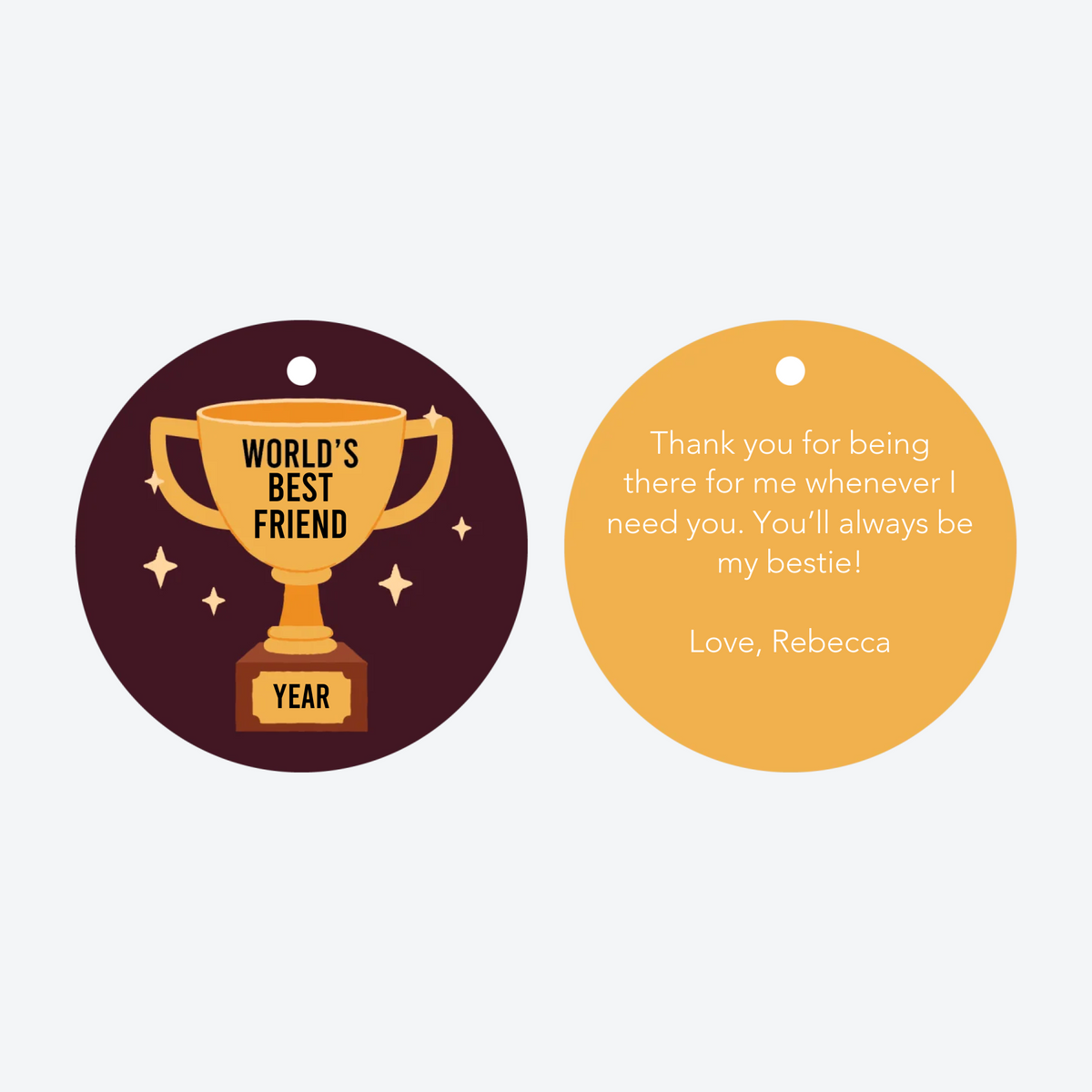 Personalized Trophy Christmas Ornament