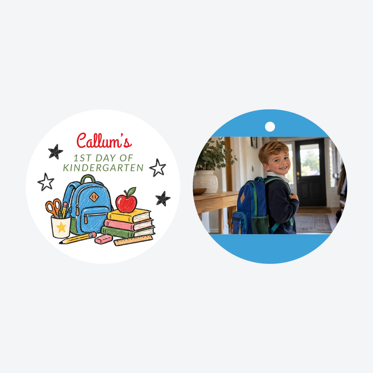 Personalized Kindergarten Photo Christmas Ornament