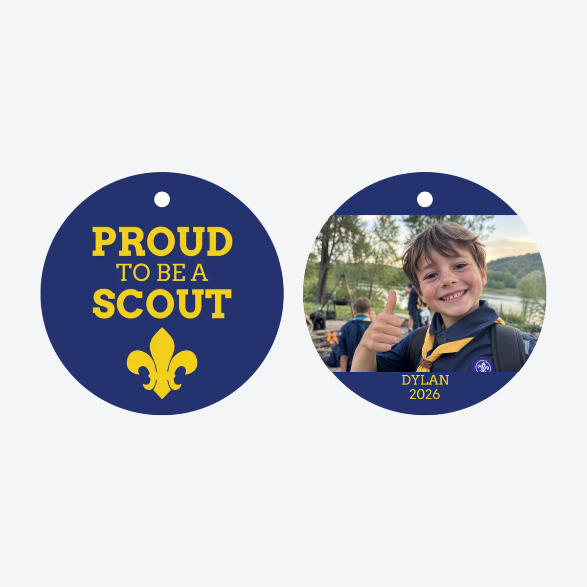Personalized Cub Scouts Photo Christmas Ornament