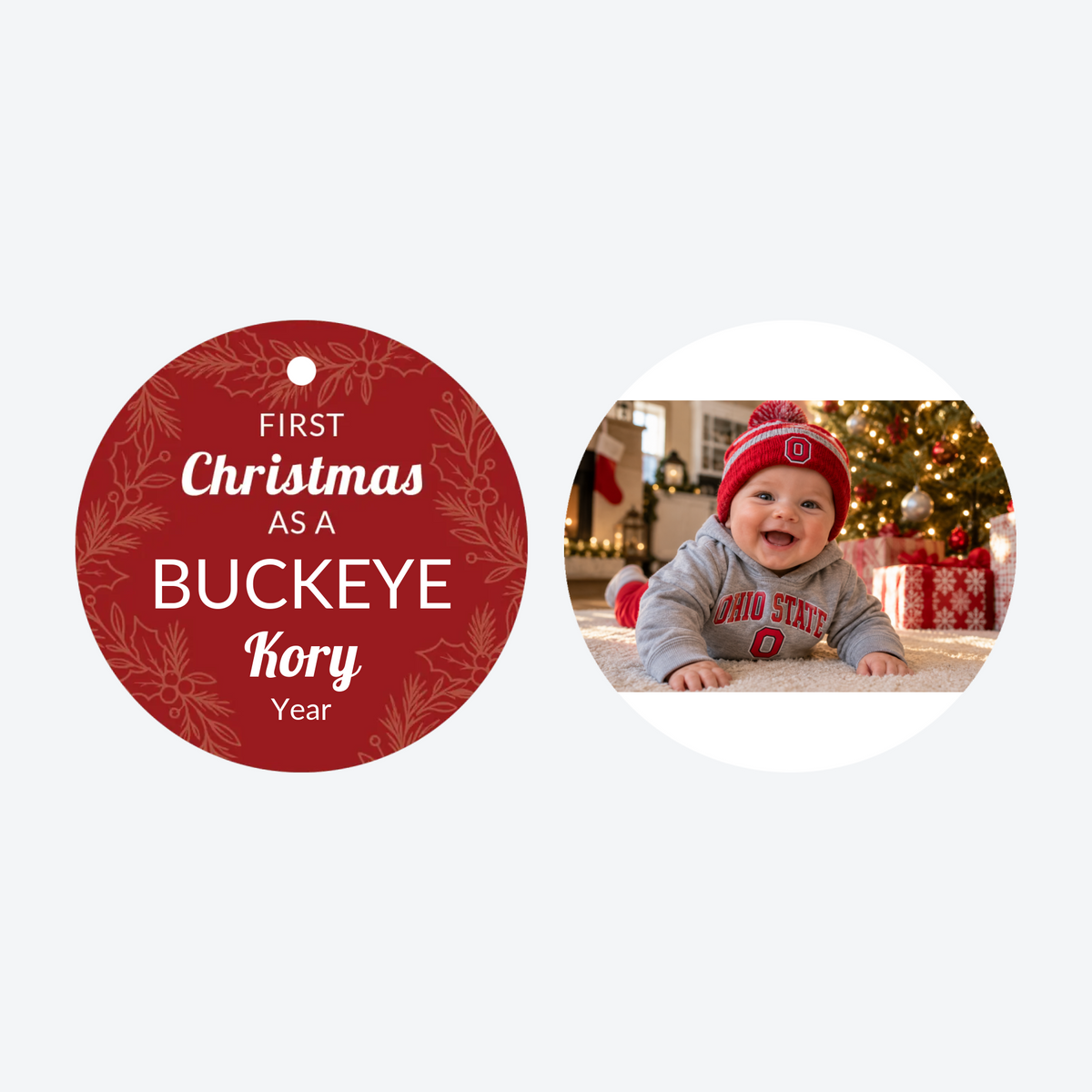 Personalized First Christmas Photo Christmas Ornament