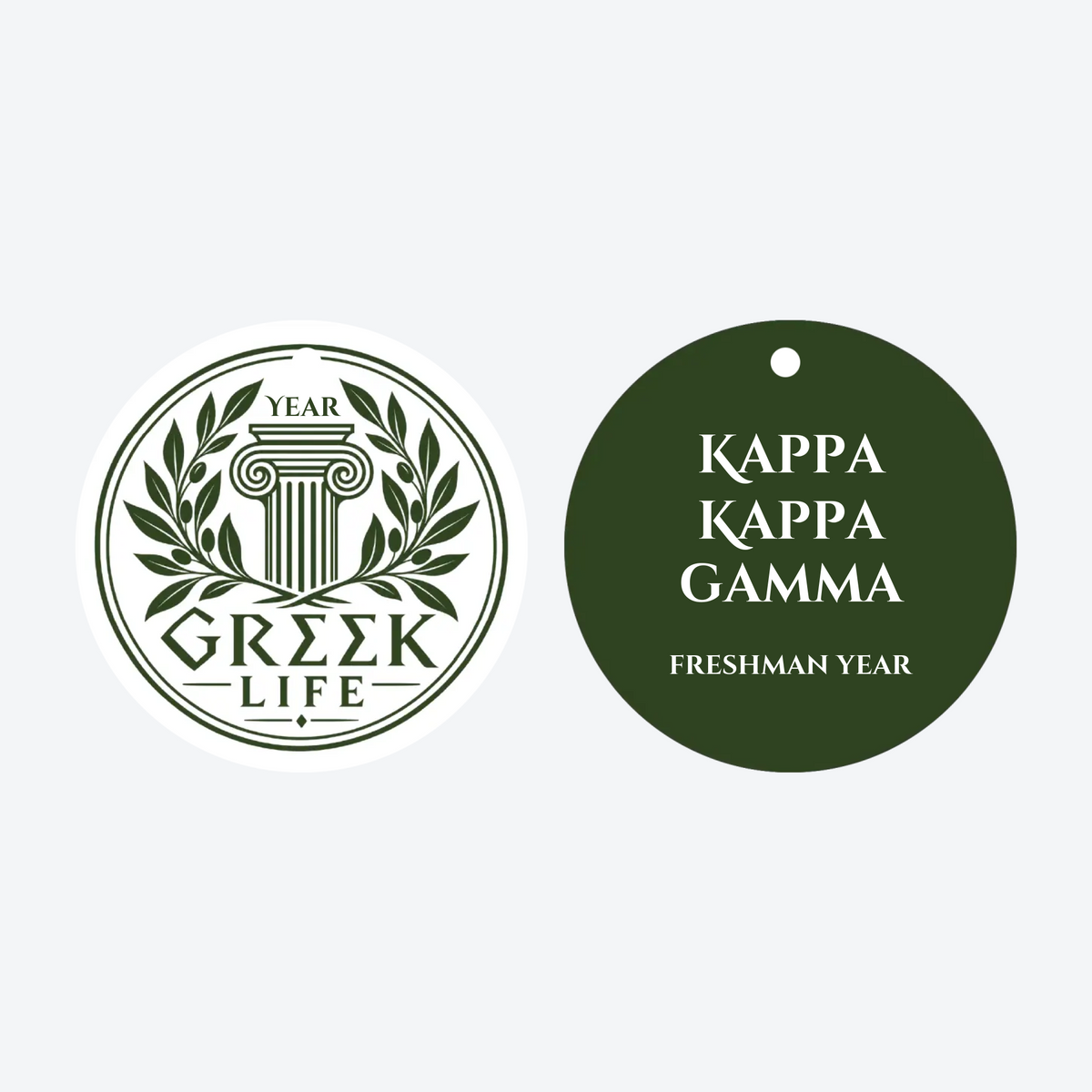 Personalized Greek Life Photo Christmas Ornament