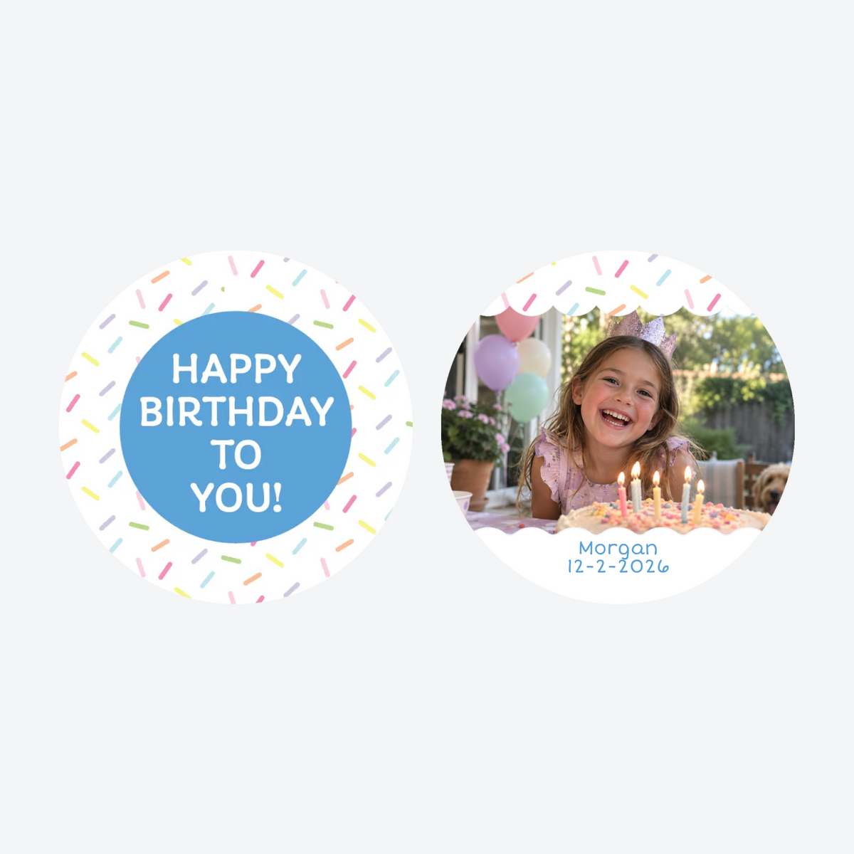 Personalized Happy Birthday Photo Christmas Ornament
