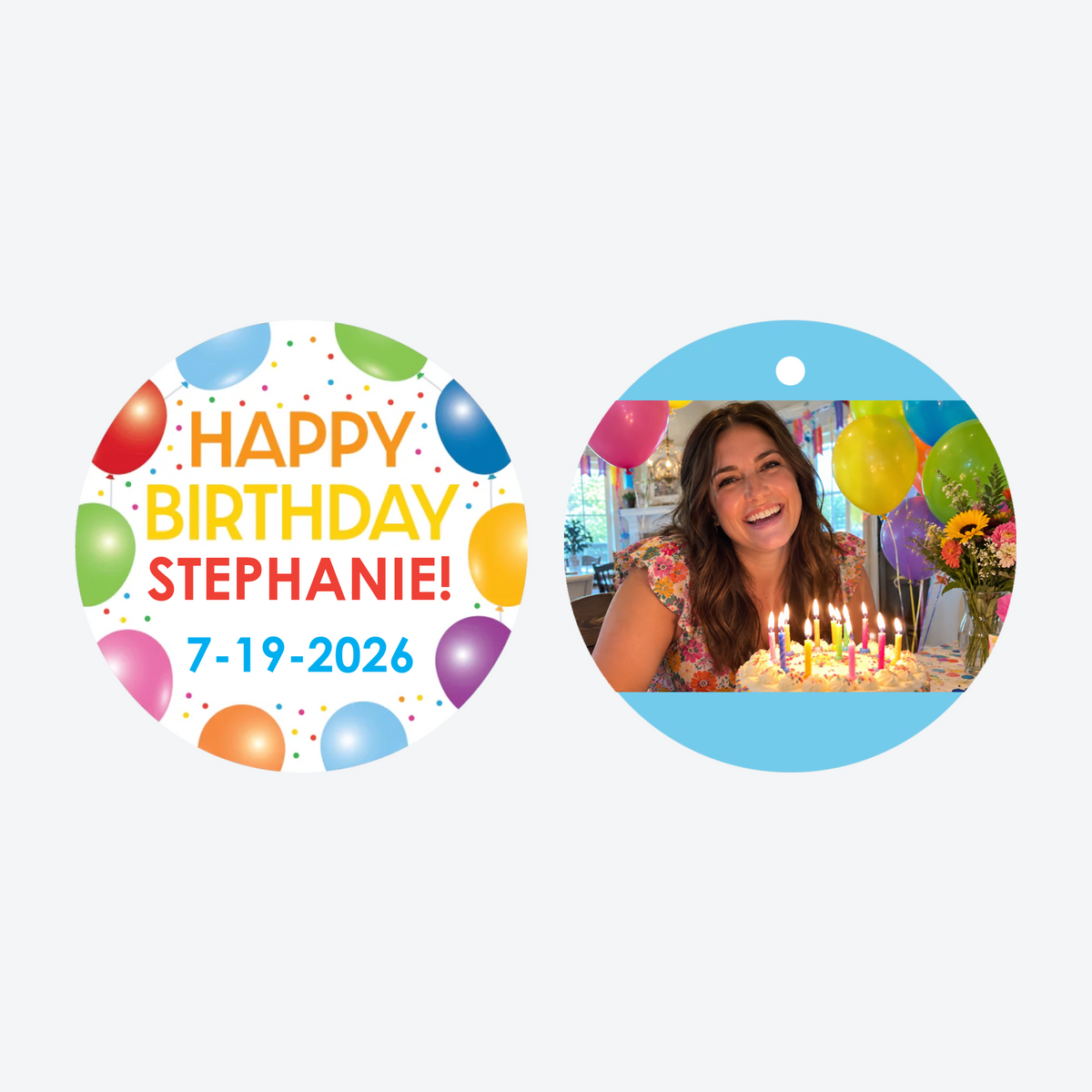 Personalized Happy Birthday Photo Christmas Ornament