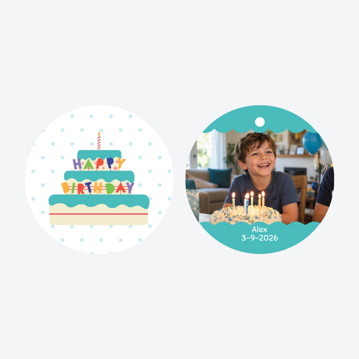 Personalized Birthday Photo Christmas Ornament