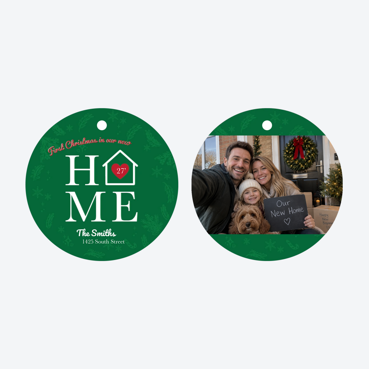 Personalized First Christmas In Our New Home Photo Christmas Ornament