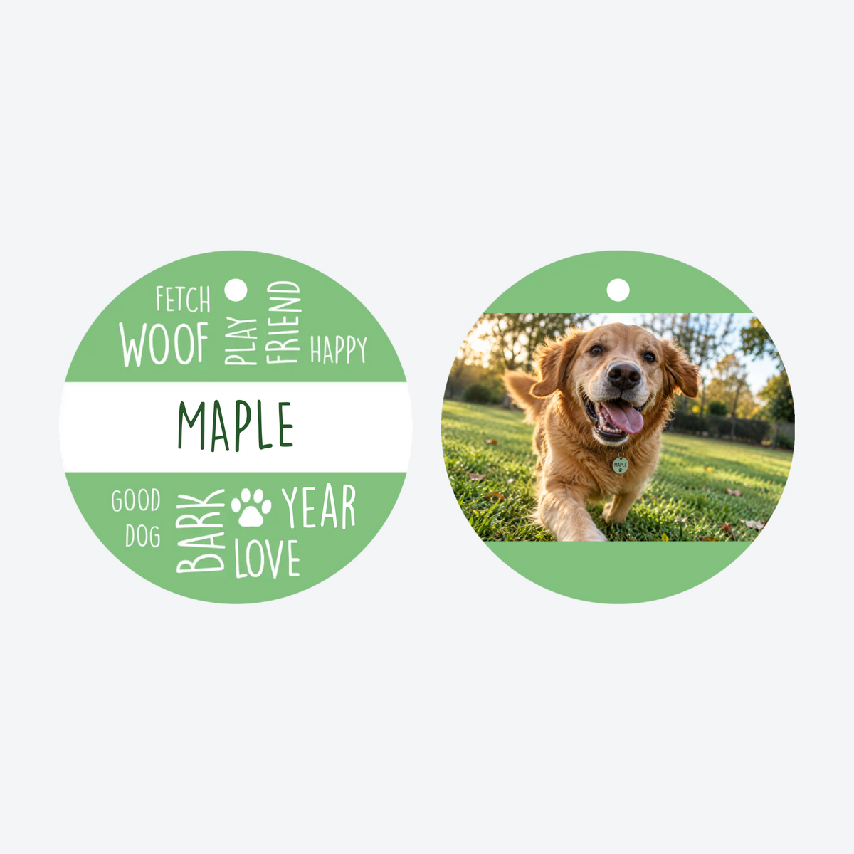 Personalized Good Dog Photo Christmas Ornament