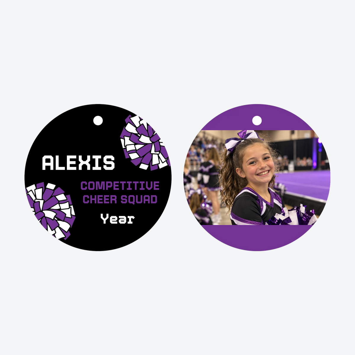 Personalized Cheer Photo Christmas Ornament