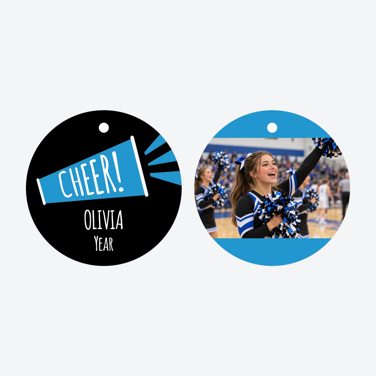 Personalized Cheer Photo Christmas Ornament