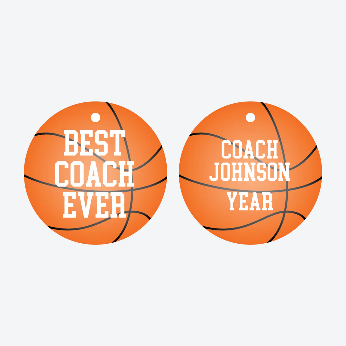 Personalized Best Basketball Coach Christmas Ornament