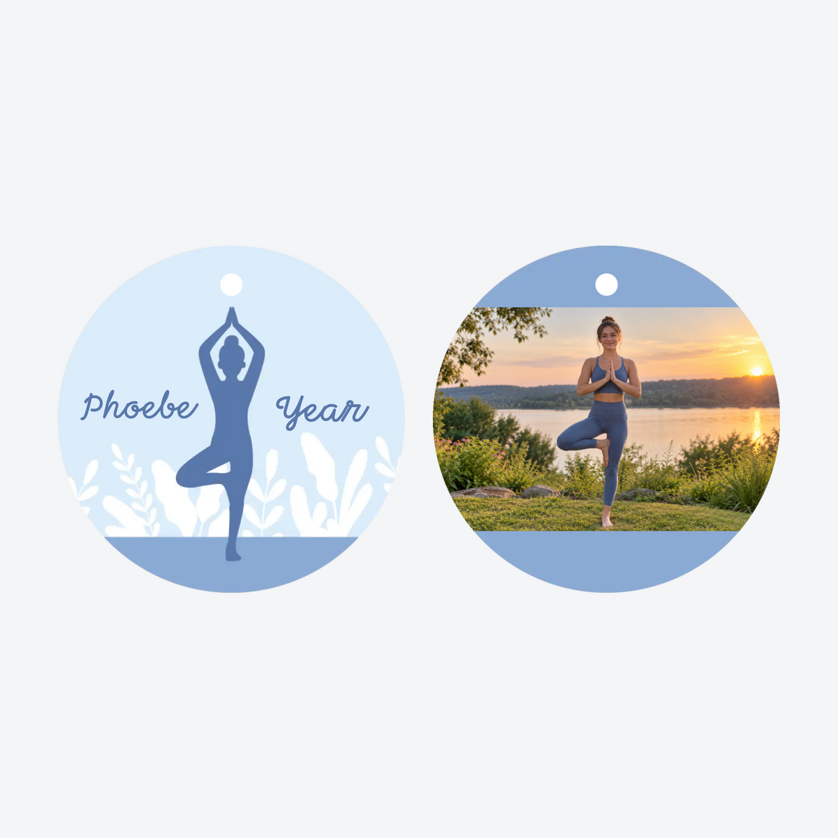 Personalized Yoga Photo Christmas Ornament