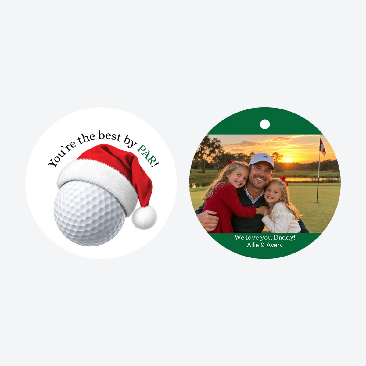 Personalized Golf Christmas Ornament