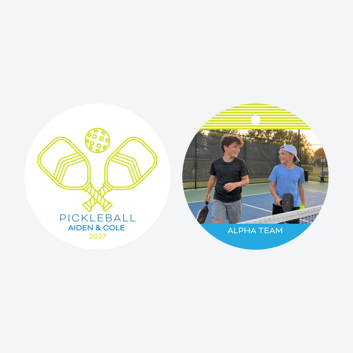Personalized Pickleball Photo Christmas Ornament