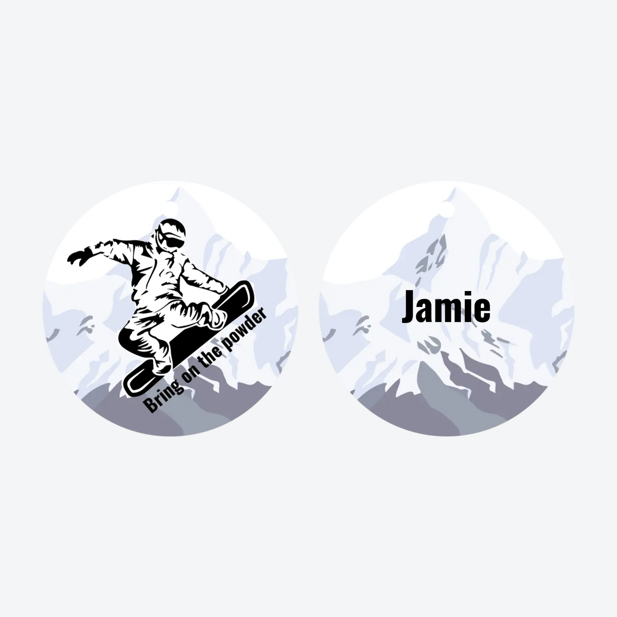 Personalized Snowboard Christmas Ornament