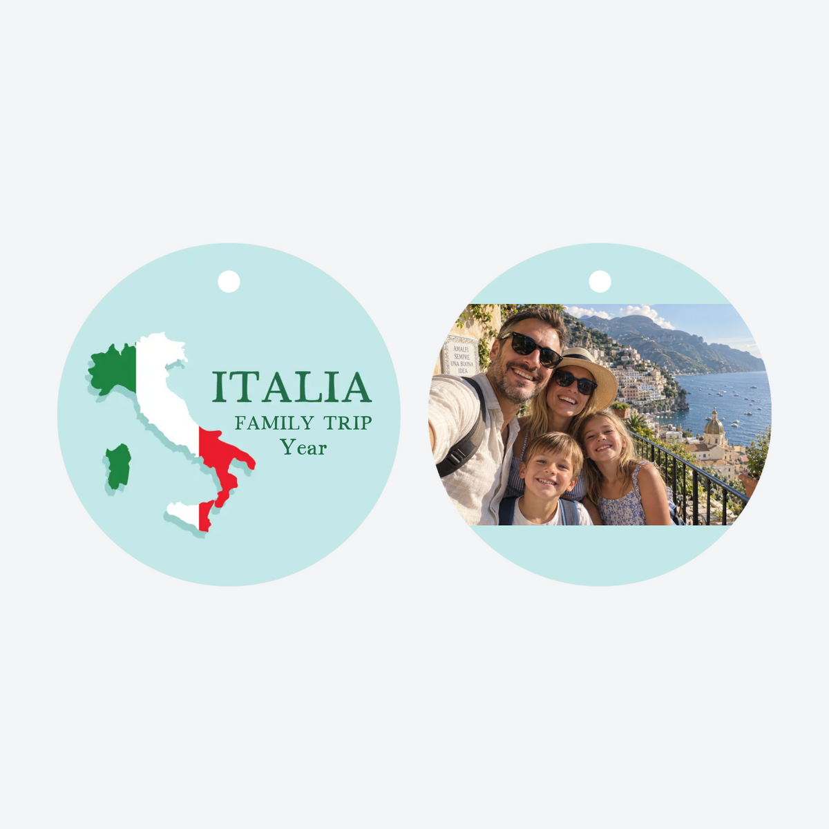Personalized Italy Photo Christmas Ornament