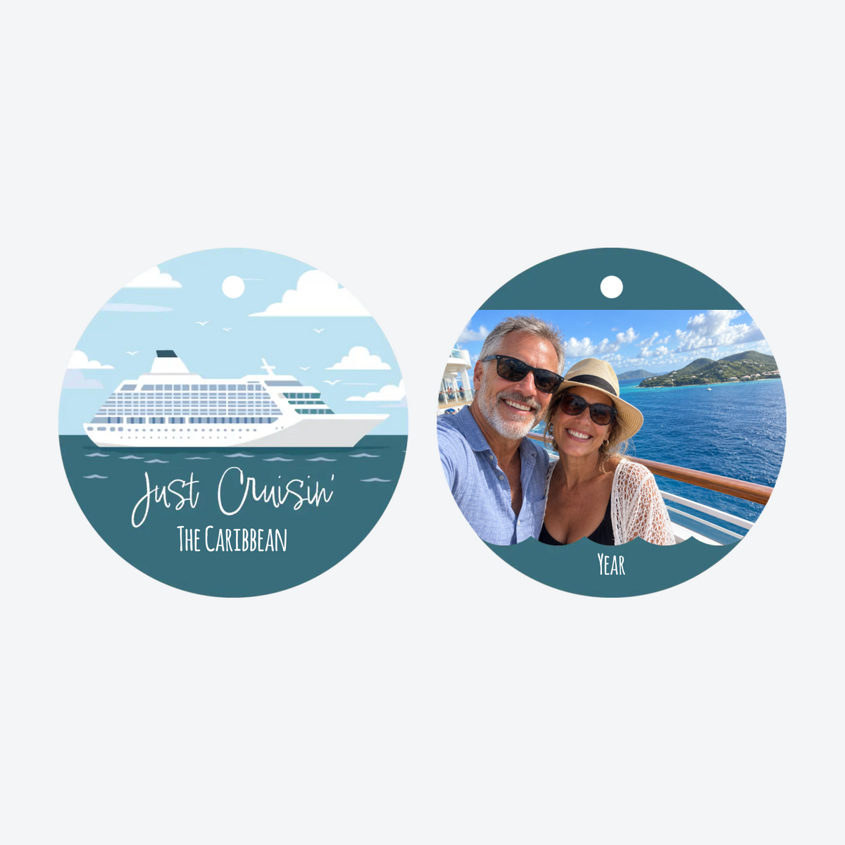 Personalized Cruise Travel Photo Christmas Ornament
