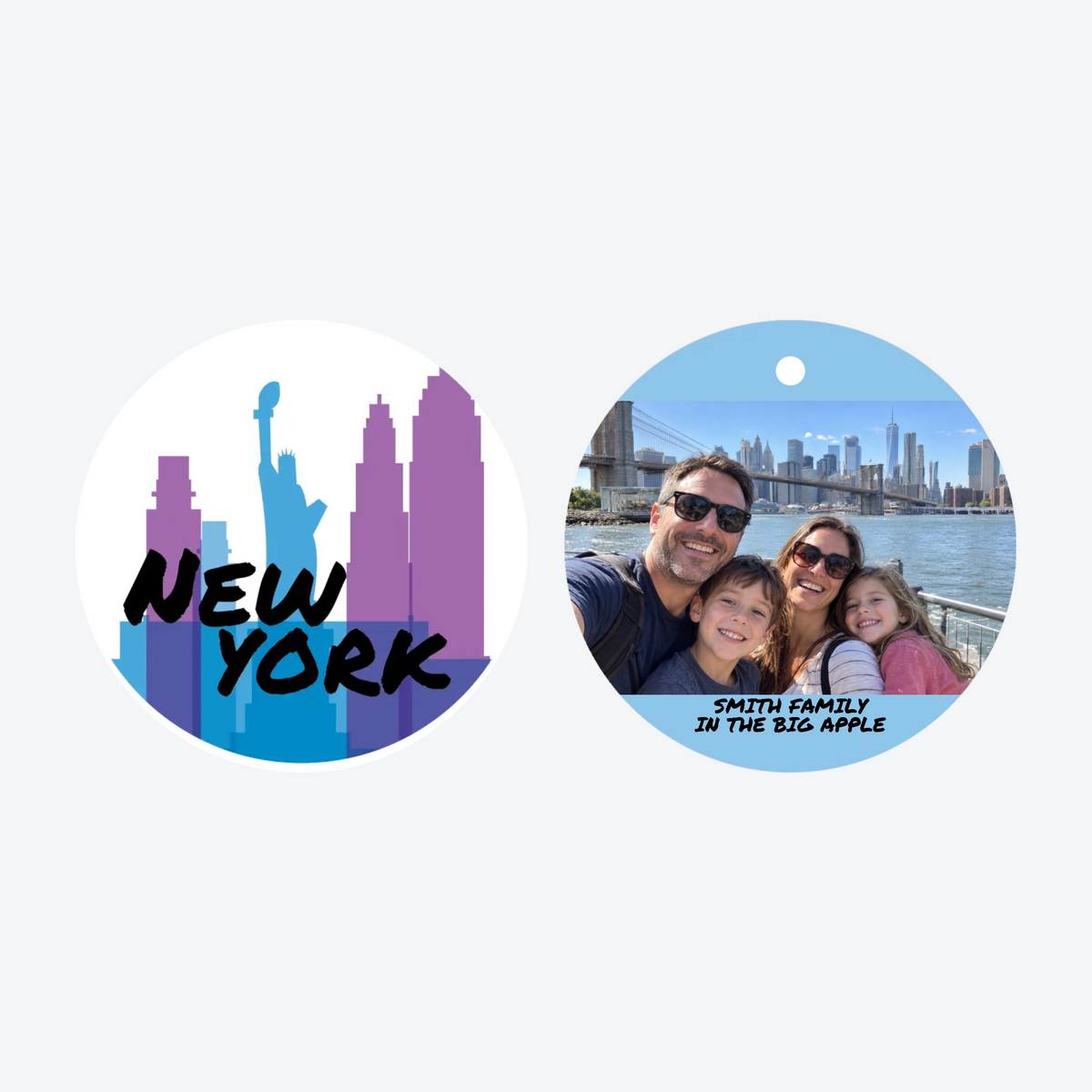Personalized New York Photo Christmas Ornament