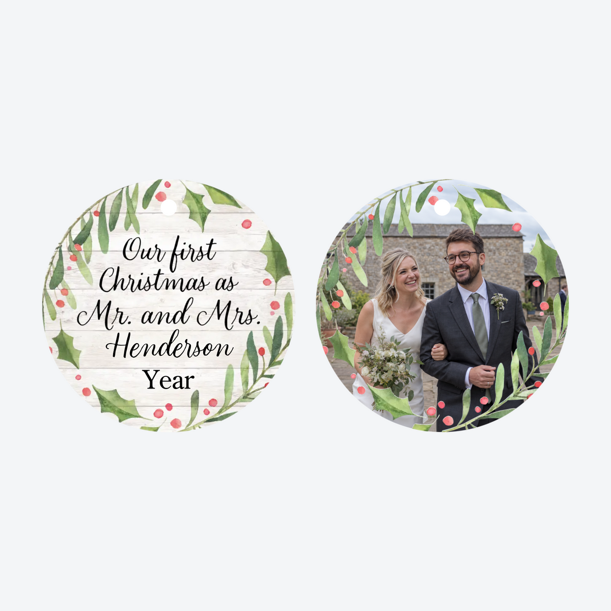 Personalized Our First Christmas Photo Ornament