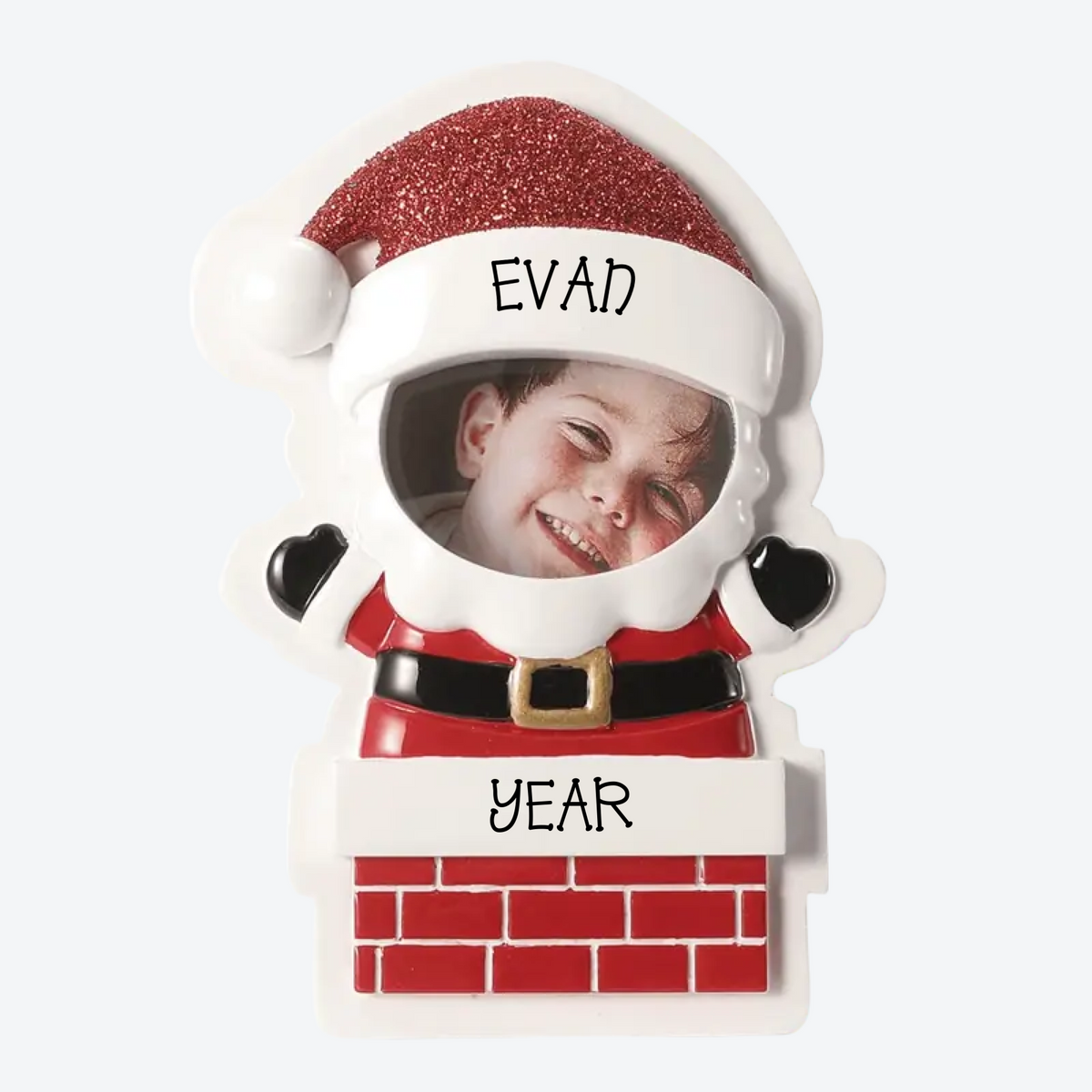 Santa In Chimney Personalized Christmas Ornament