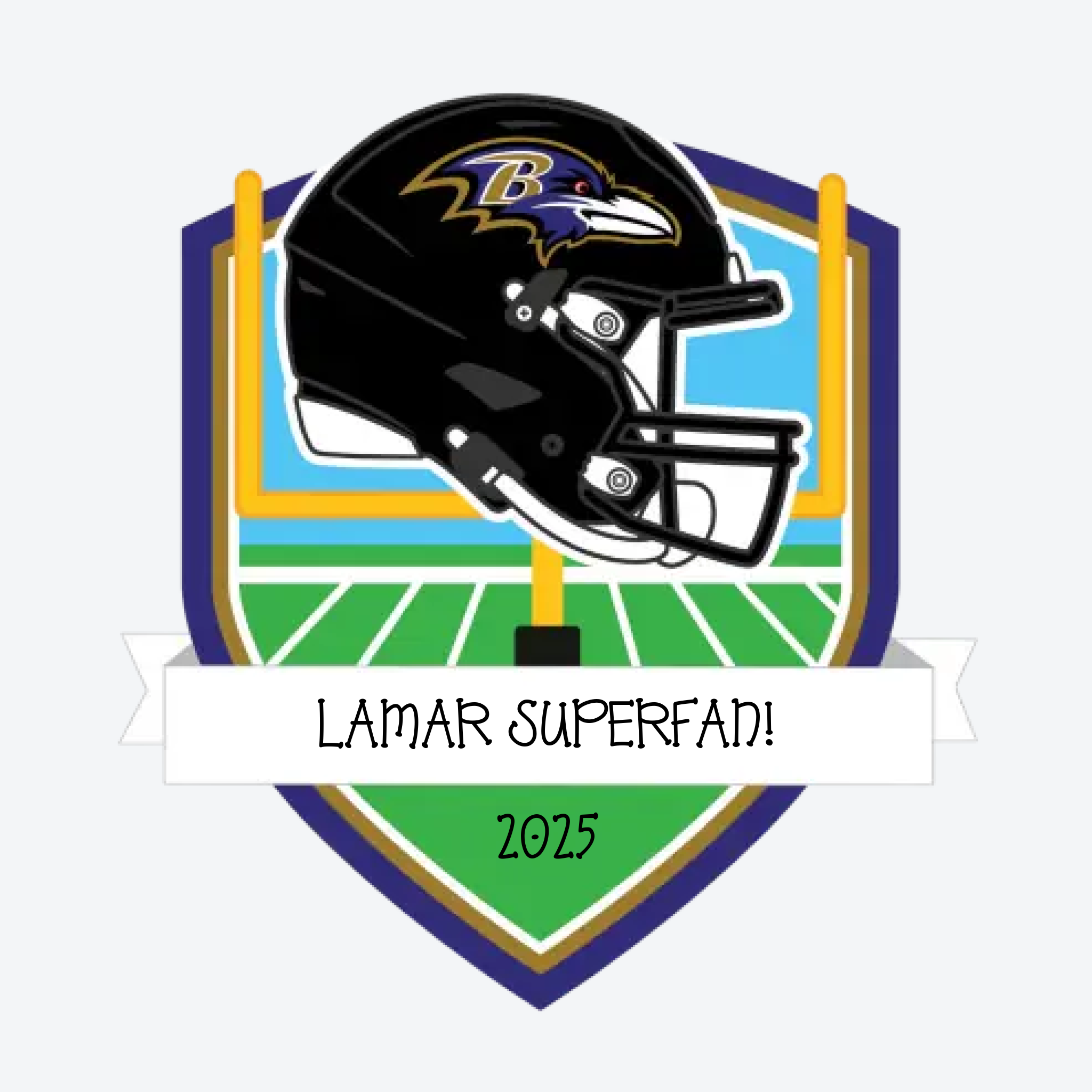 Baltimore Ravens Personalized Shield Ornament