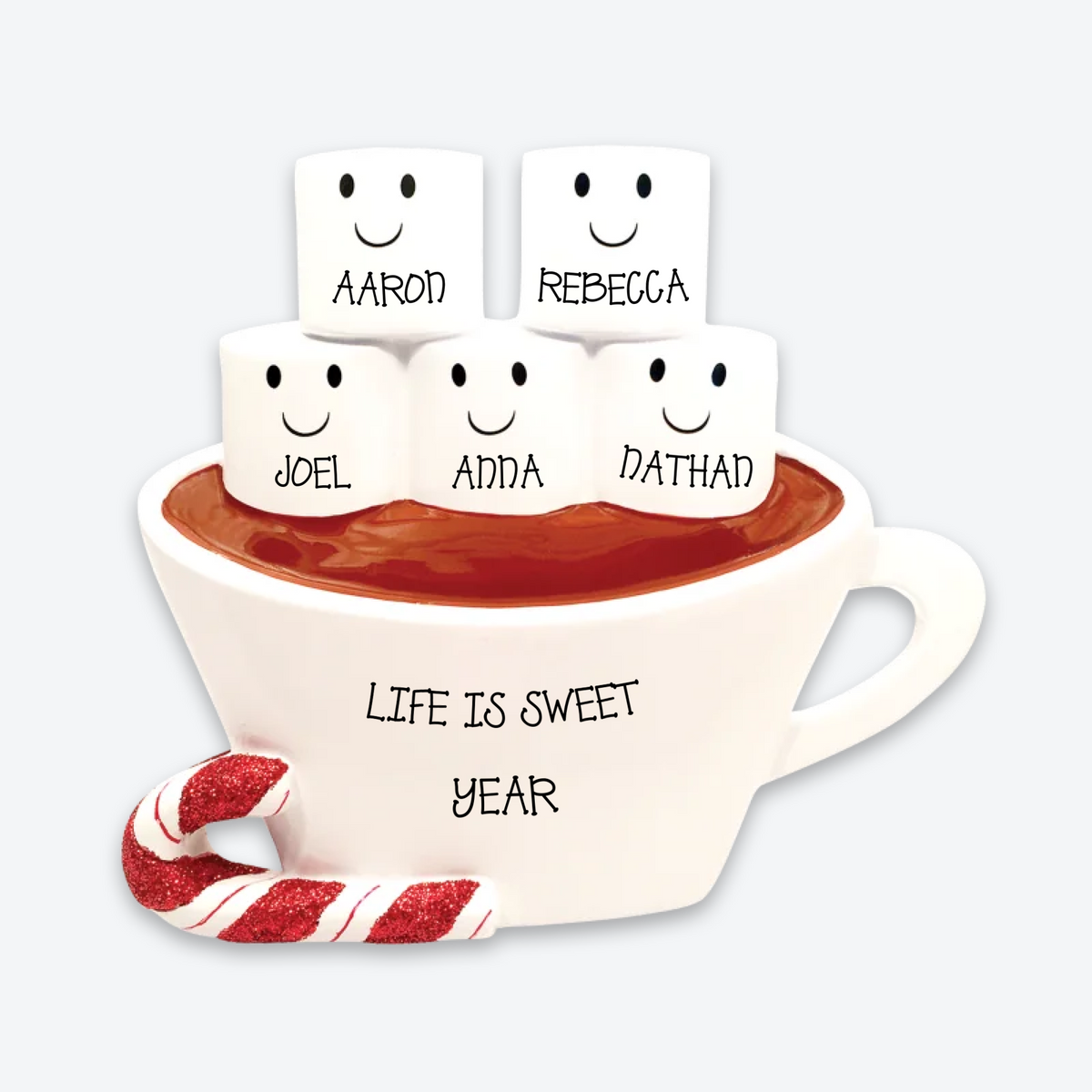 Personalized Table Topper - Hot Chocolate Family 5