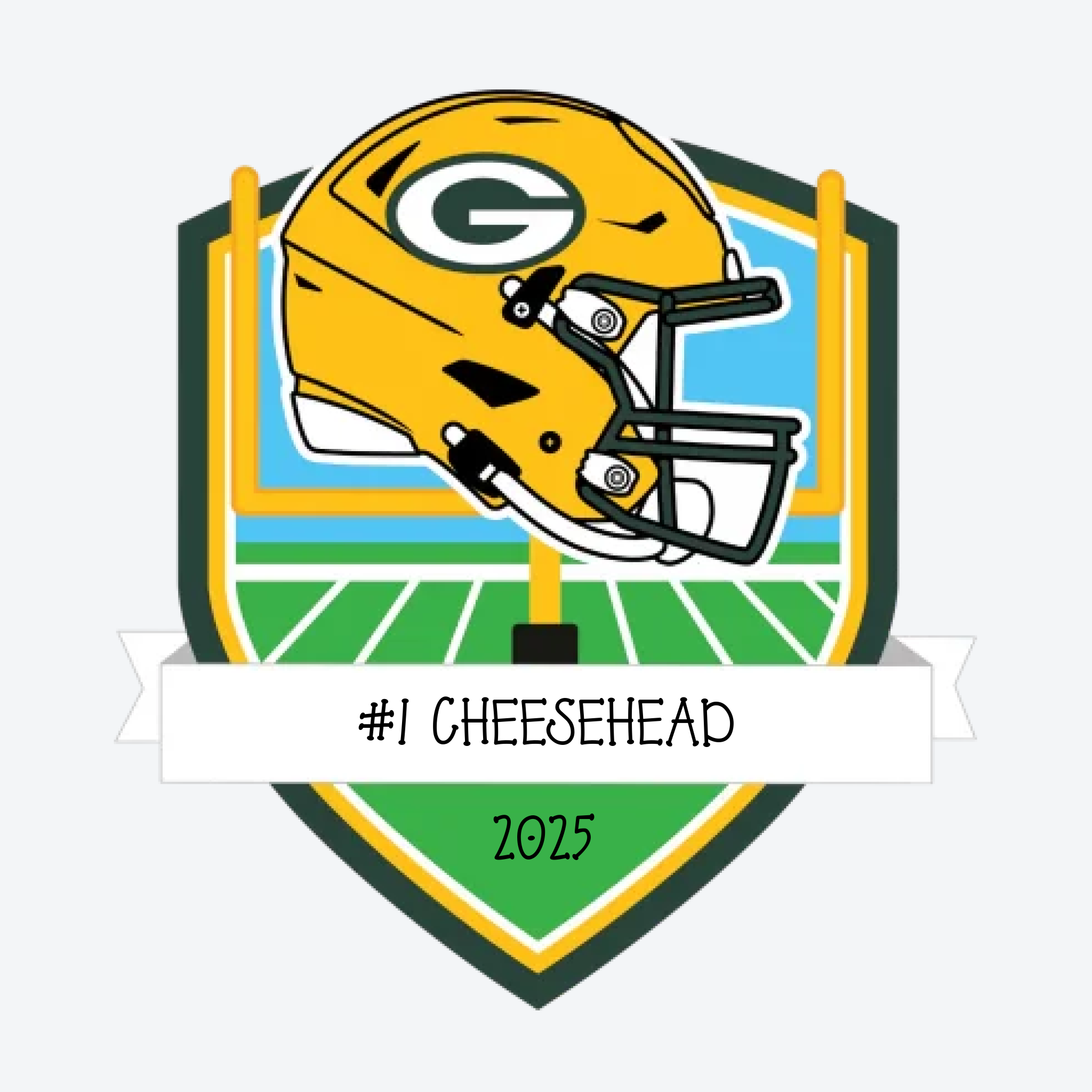 Green Bay Packers Personalized Shield Ornament