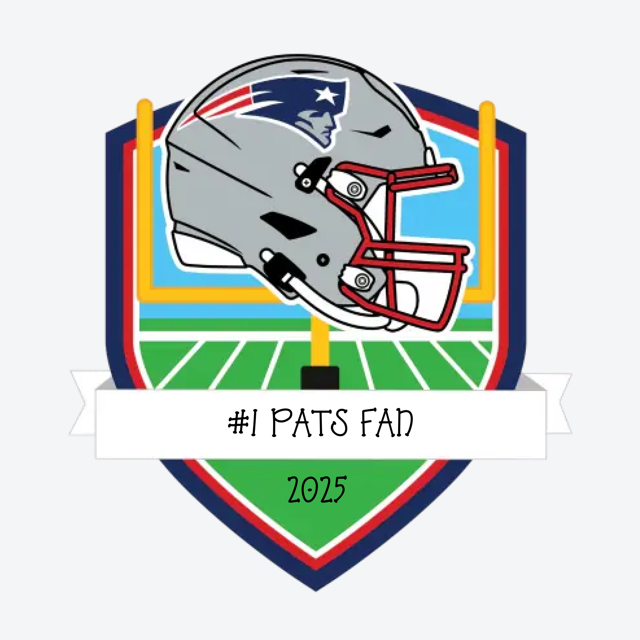 New England Patriots Personalized Shield Ornament