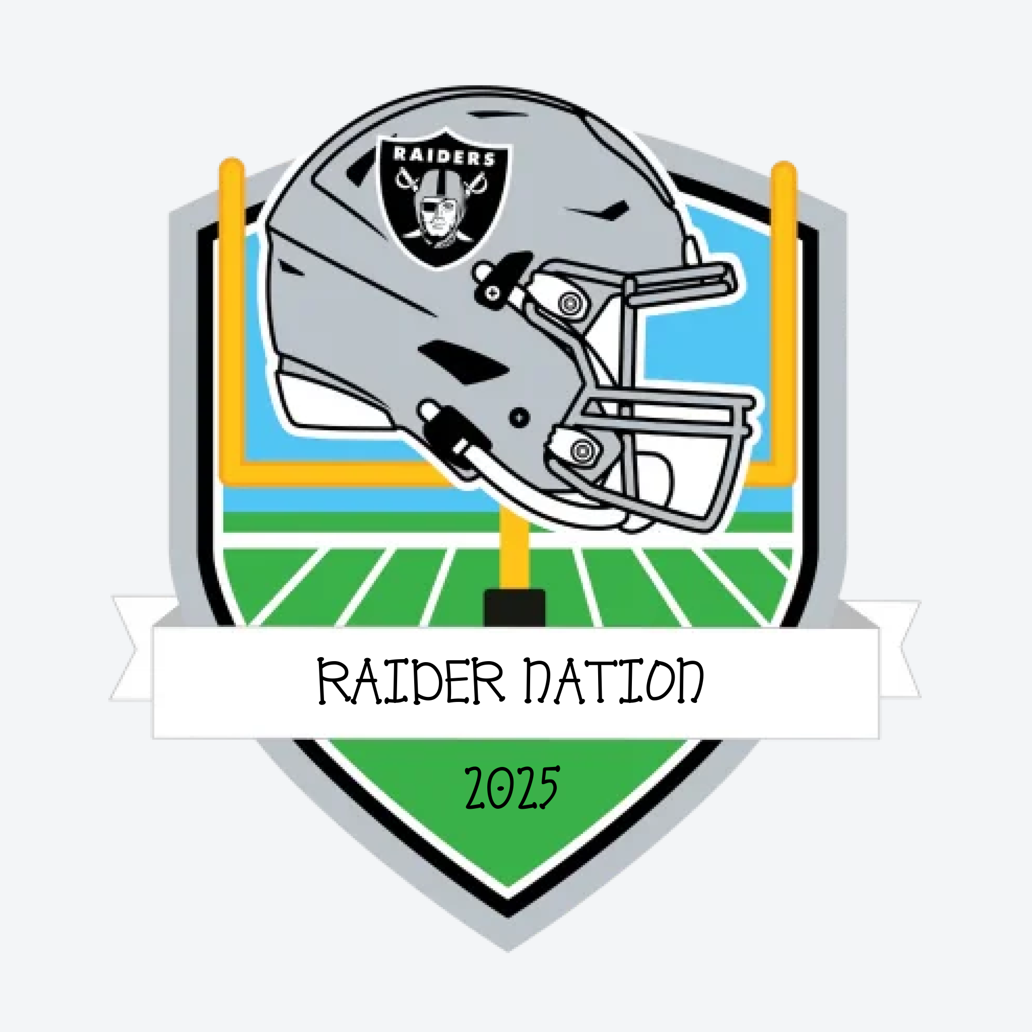 Las Vegas Raiders Personalized Shield Ornament