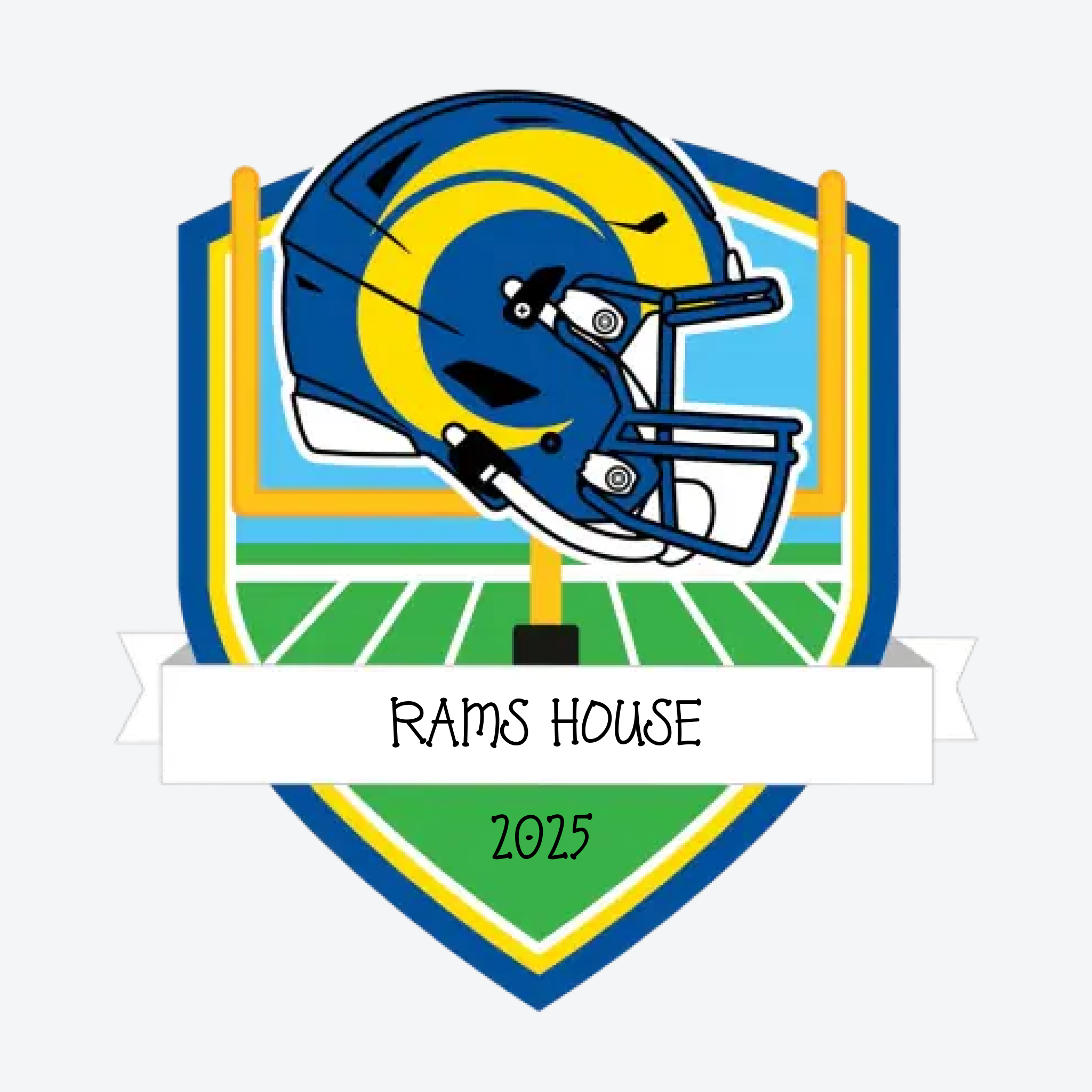 Los Angeles Rams Personalized Shield Ornament