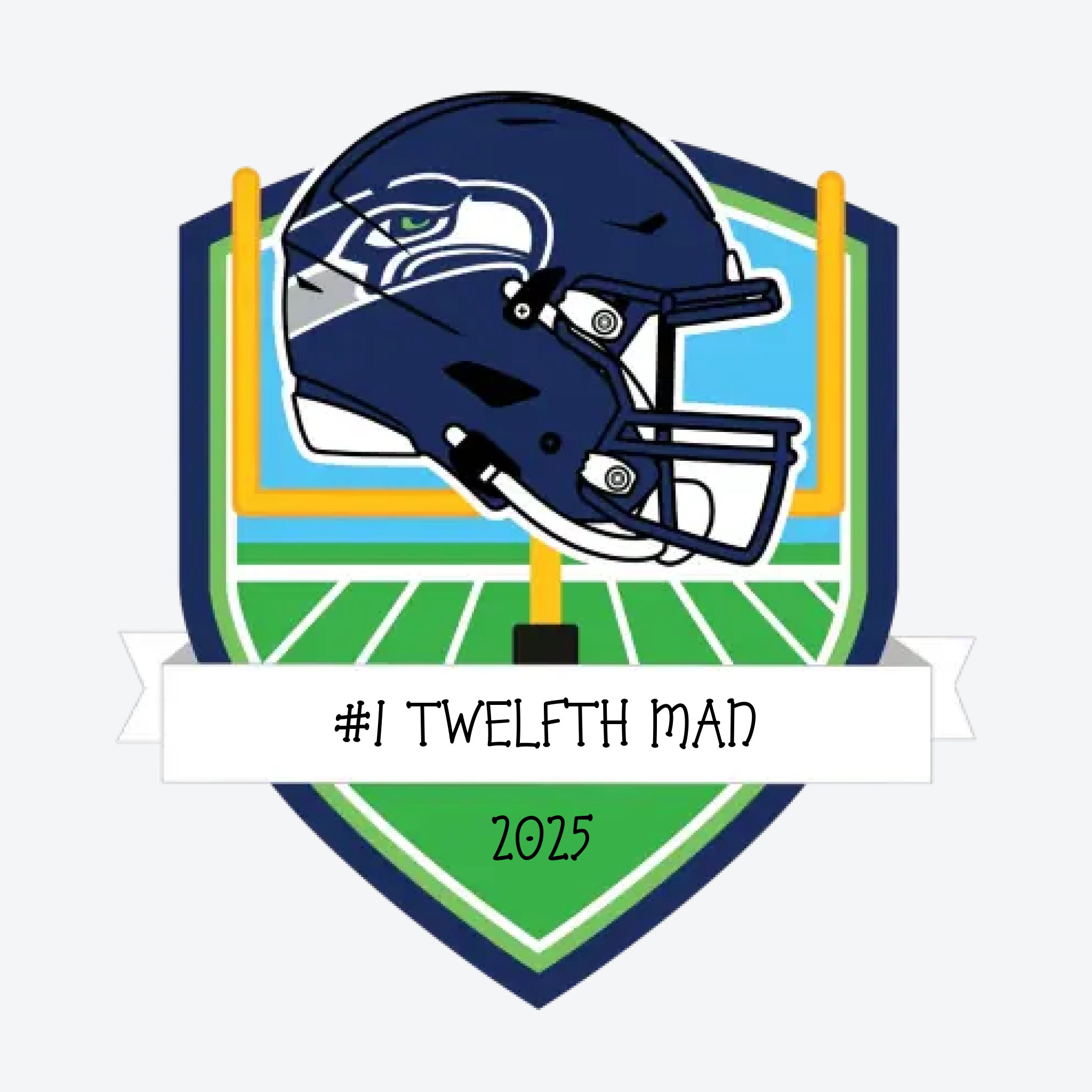 Seattle Seahawks Personalized Shield Ornament